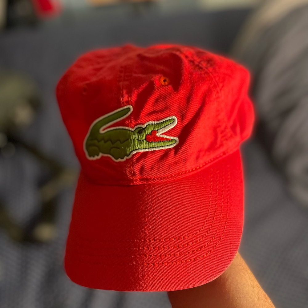 Lacoste Logo Baseball Cap / Red